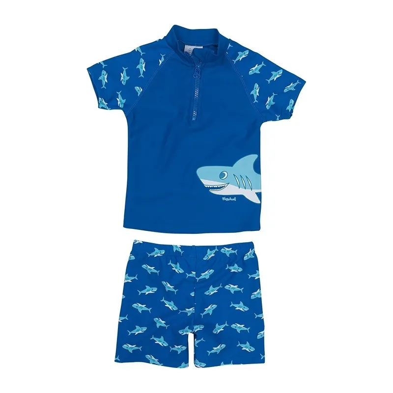 Combinaison 2pcs Anti-UV - Requin Bleu-0