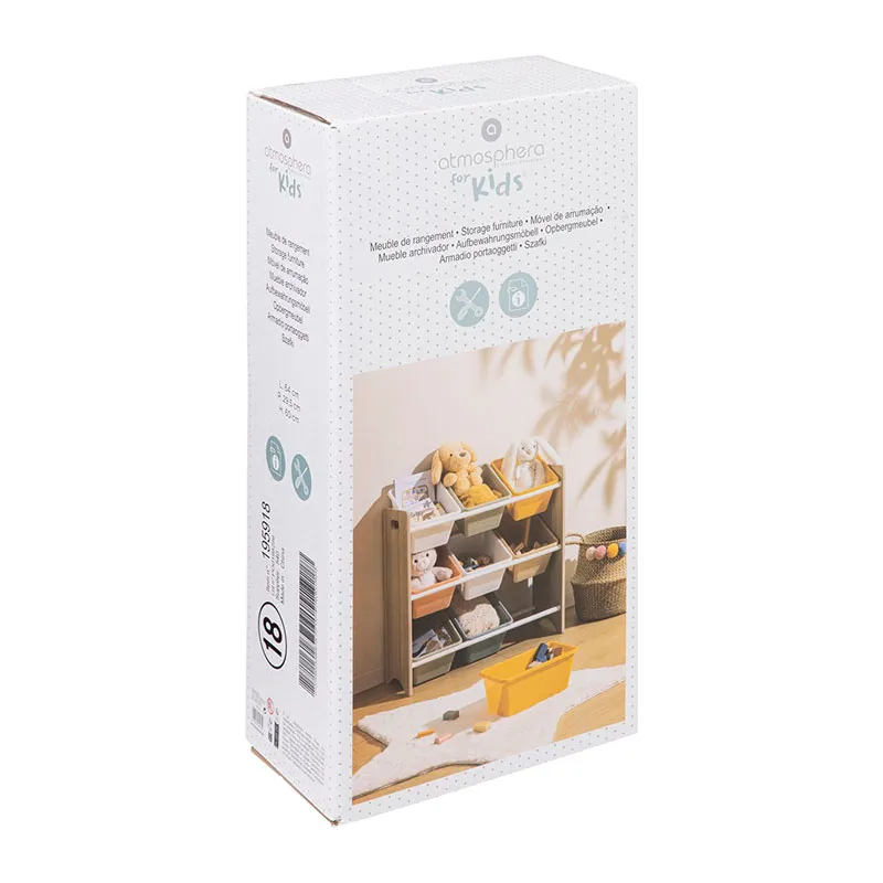 Meuble de rangement Play avec 9 bacs - 60x29,5x64cm-4