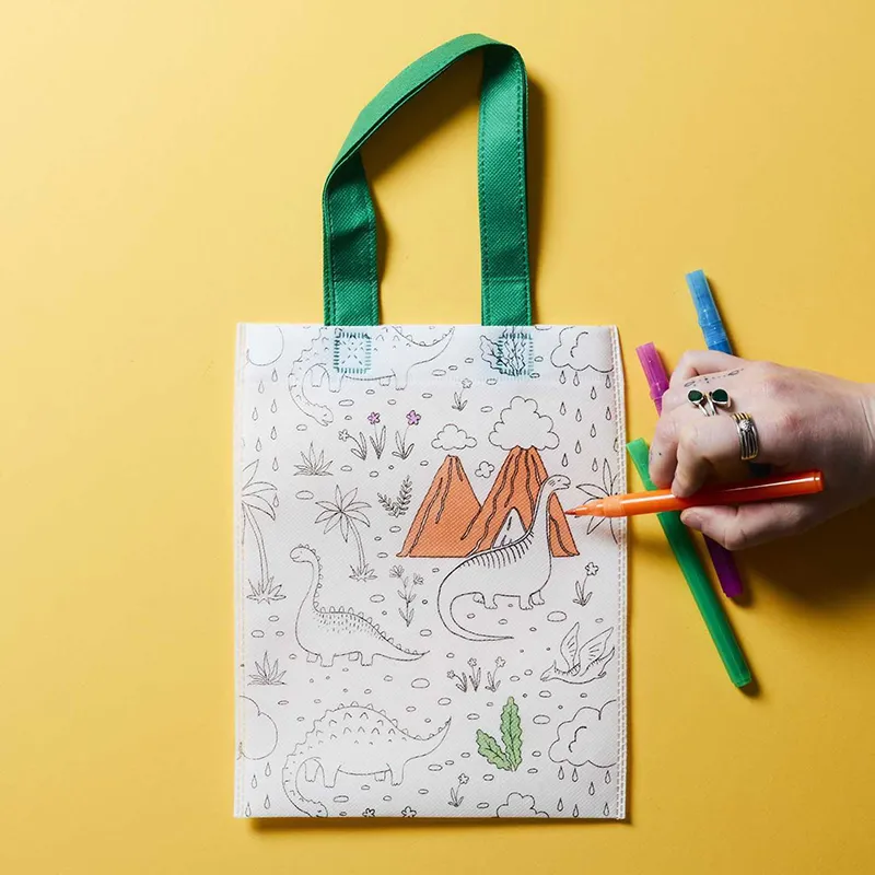 Tote bag personnalisable & Feutres 4pcs Aléa. - 20x25cm-7