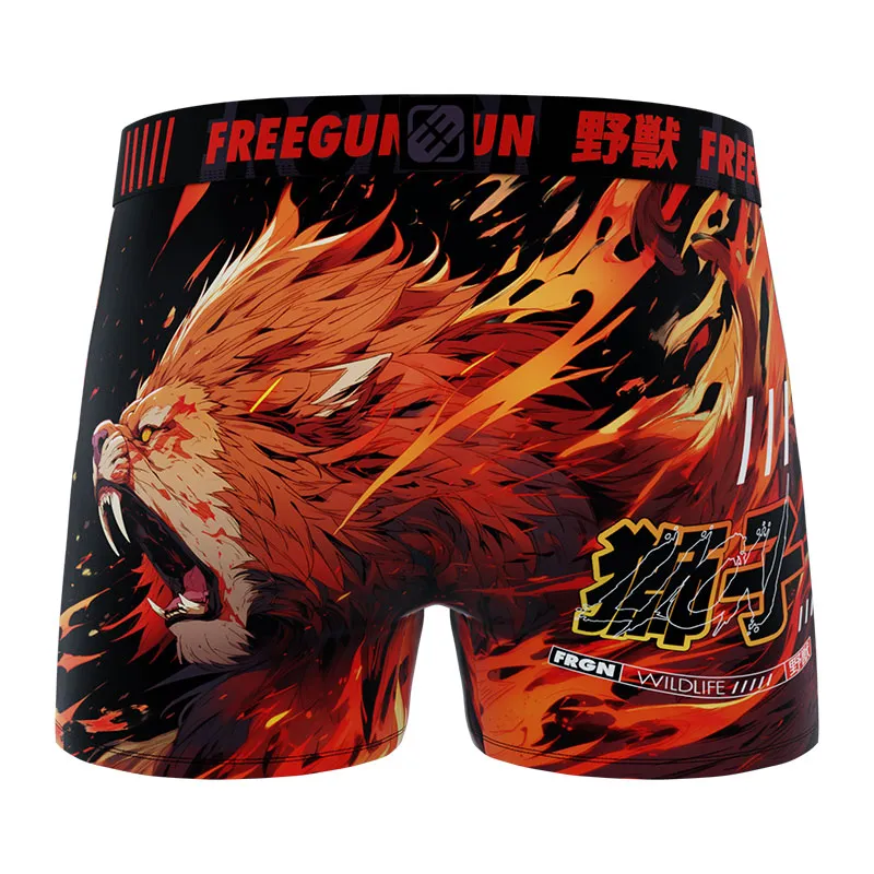 4 Boxers Garçon Manga Animals - Bleu/Rouge/Noir-6