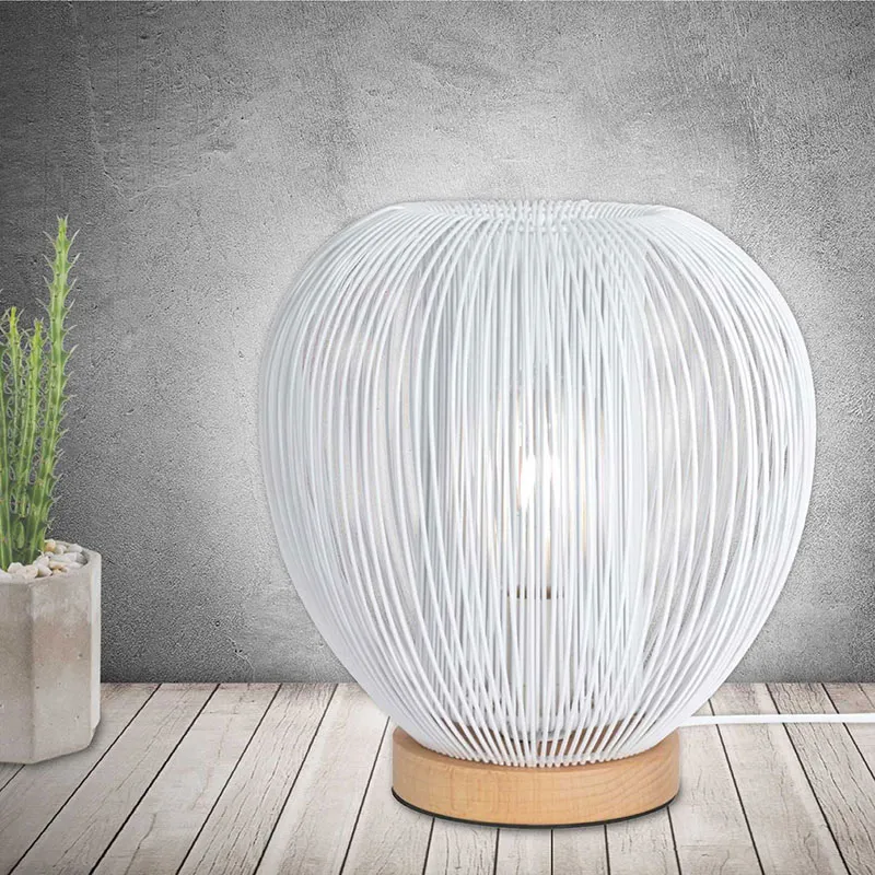 Lampe à poser filaire Blanc - 27,5x27,5x27,5cm-2
