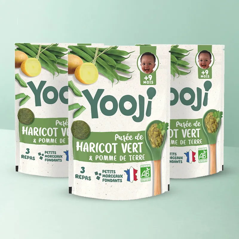 Purée légumes fondantes Haricot vert BIO- Dès 8M - 9 repas - 3x480g-0