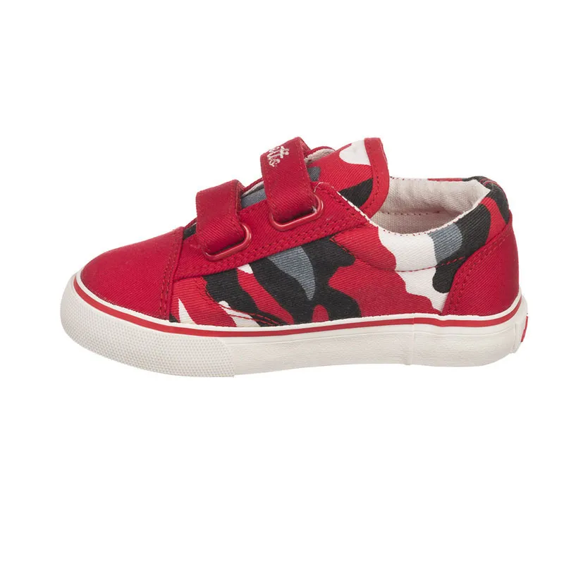 Baskets à scratch Camouflage - Rouge-3