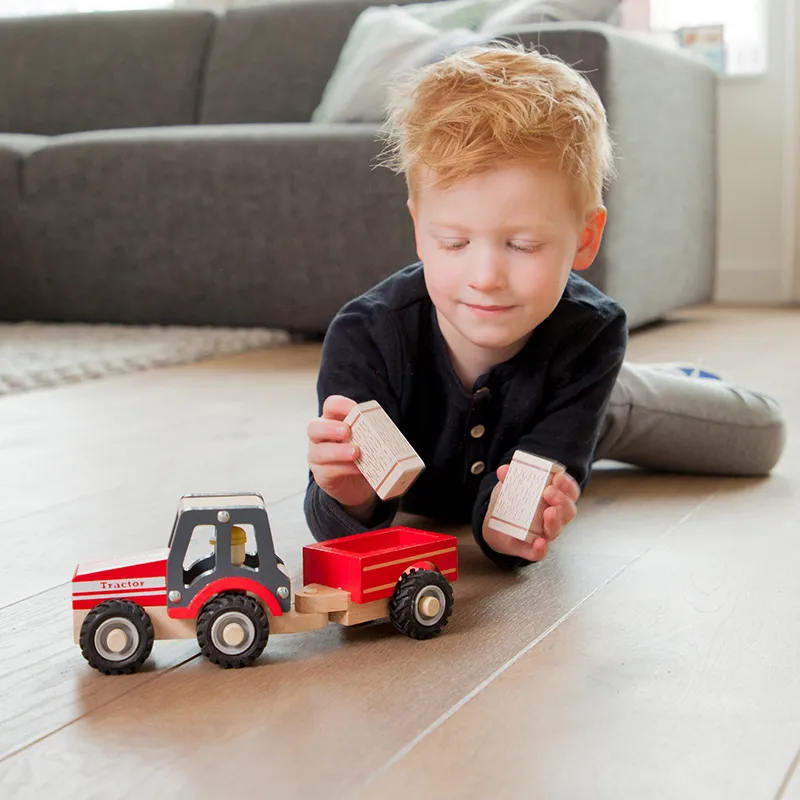 Tracteur avec Remorque + Bottes de Paille - 18m+-5