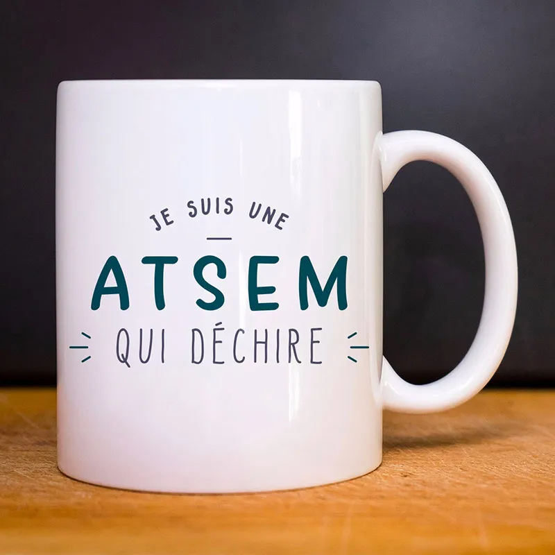 Mug Je suis une atsem qui déchire - Blanc-0