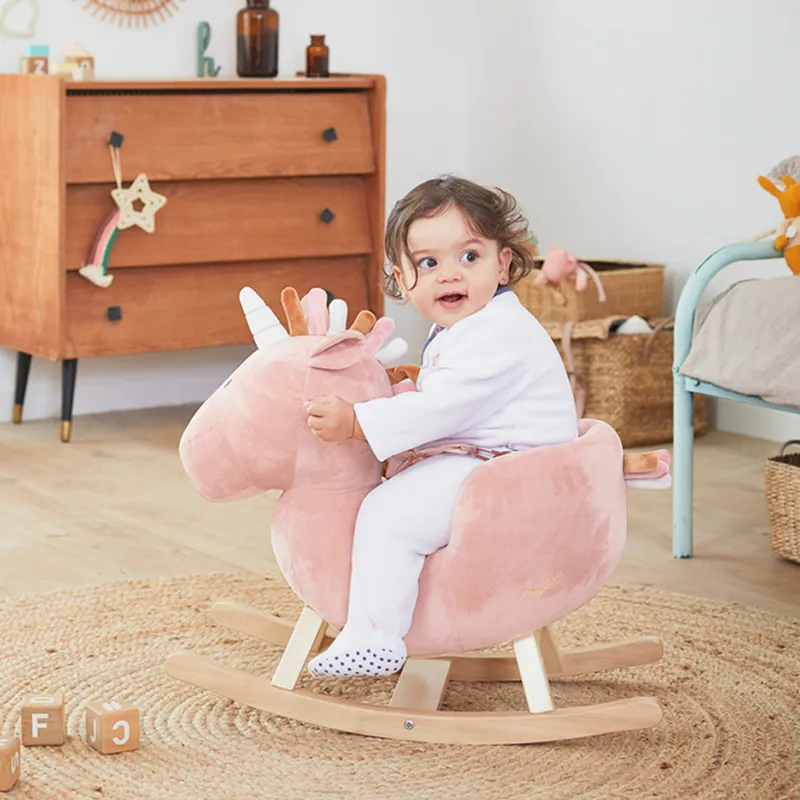 Bascule Lina Veloudoux Rose L&J - 12m+-0