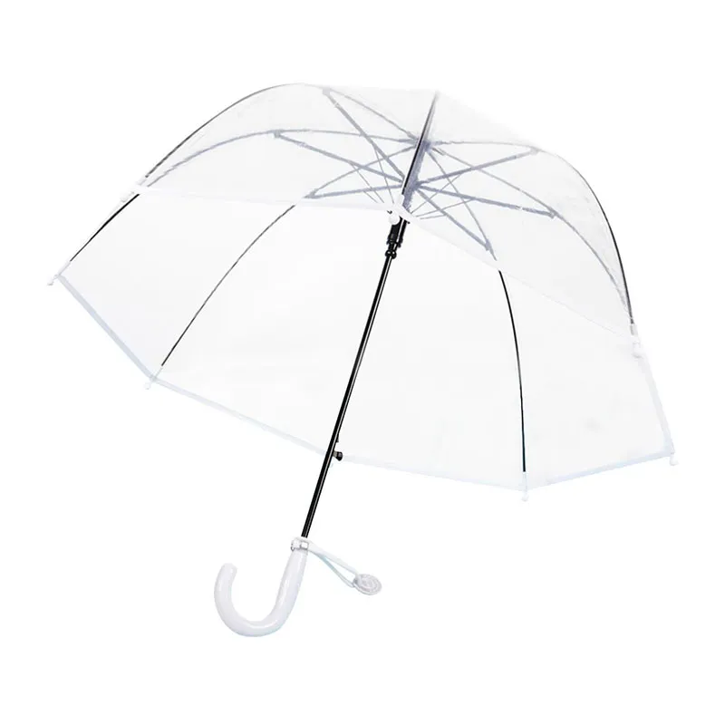 Parapluie cloche auto. enfant - Transparent/Blanc-2
