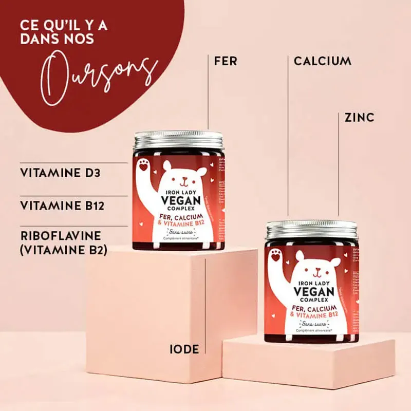 Iron Lady Vegan Complex Fer & Vitamine B12 - 60 Gummies-1