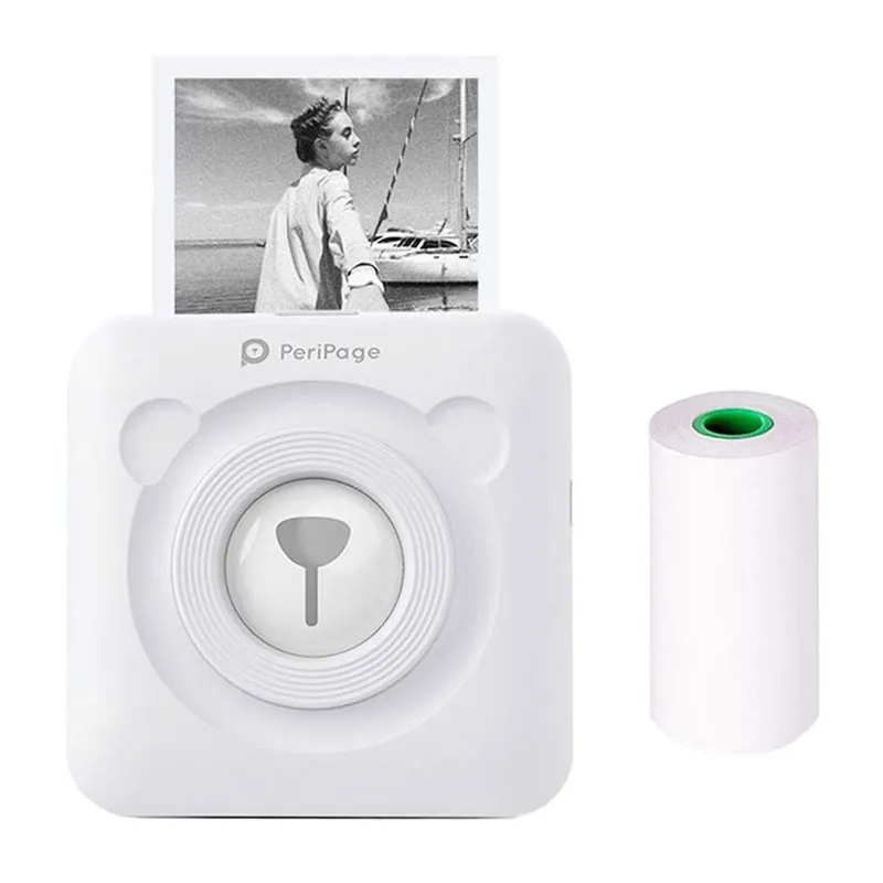 Mini imprimante sans fil thermique A6 Peripage - Blanc-1