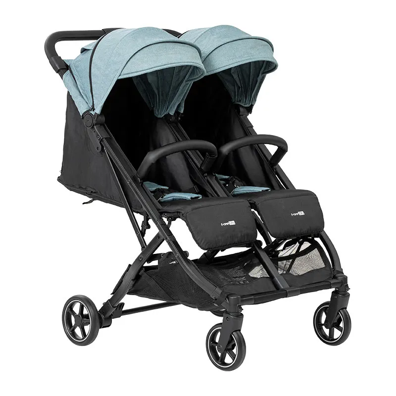Poussette double Action Twin Black/Dusty Green - 0m+-0
