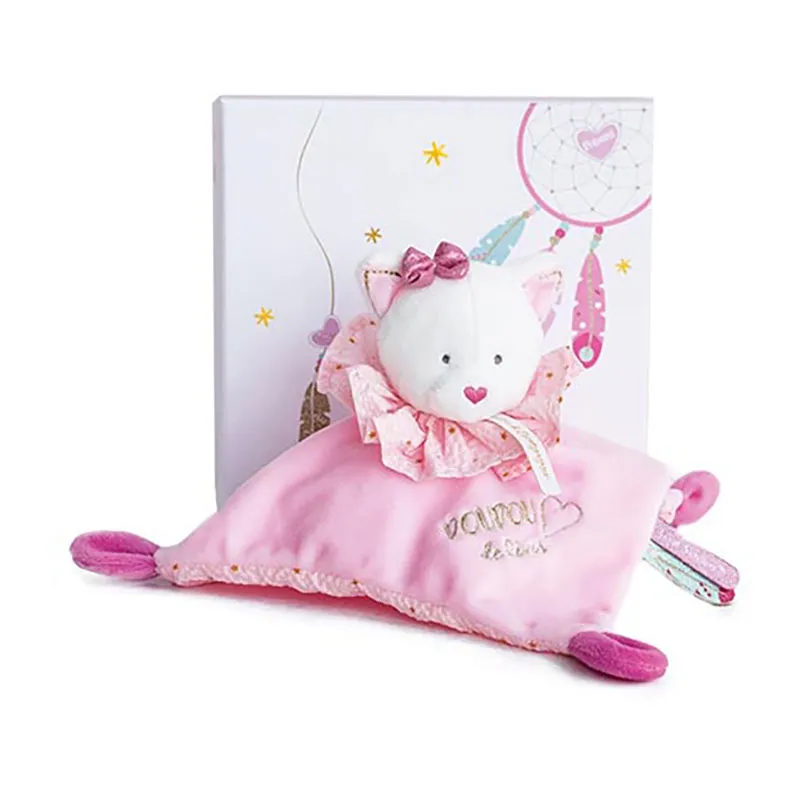 Doudou plat Chat Attrape-rêves - 18x19cm-0