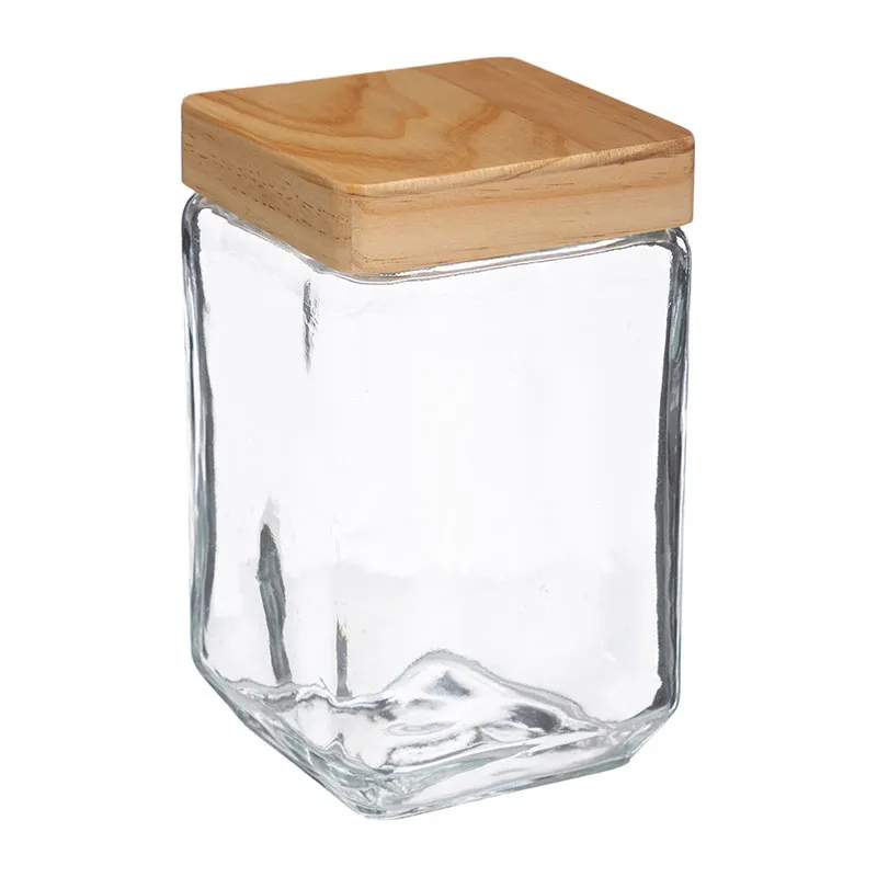 Bocal carré Verre/Pin - 1,7L-0