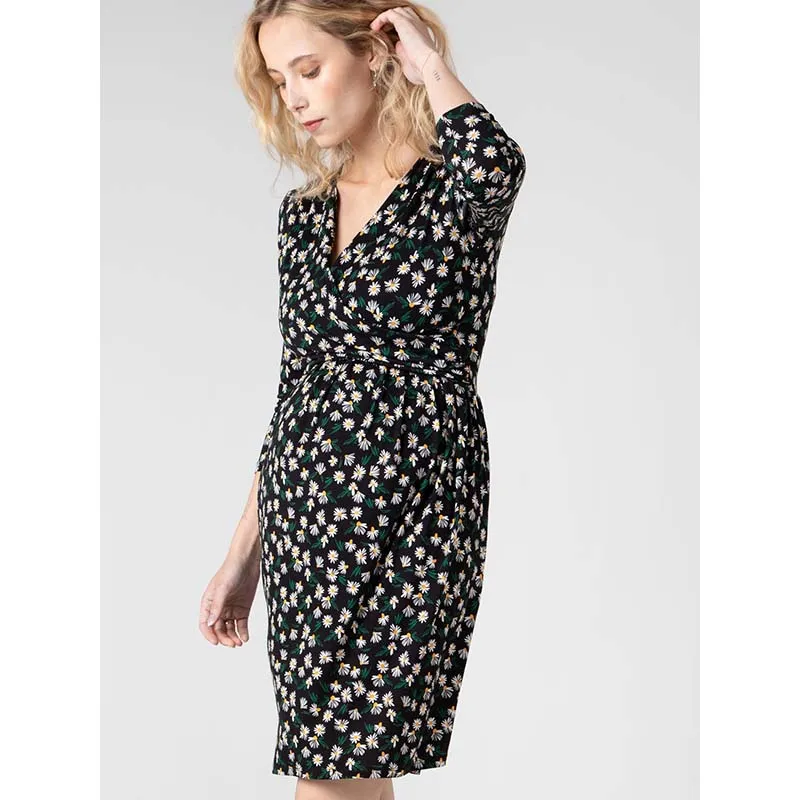 Robe de grossesse imprimé - Bleu-2