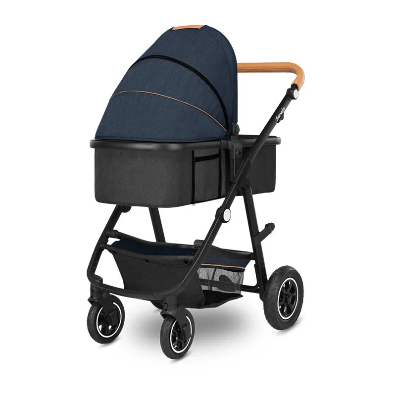 Trio Poussette Amber + Nacelle + Cosy Gr.0+ Bleu Navy - 0m+-11