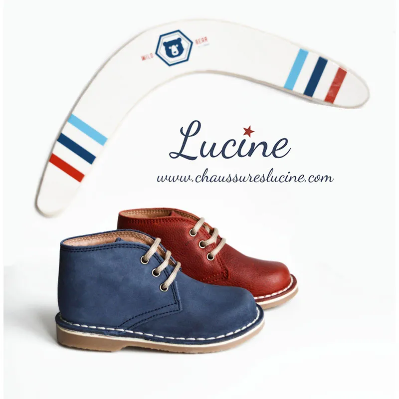 Chaussures derbies à lacets Médéric - Cuir Rouge patiné-1