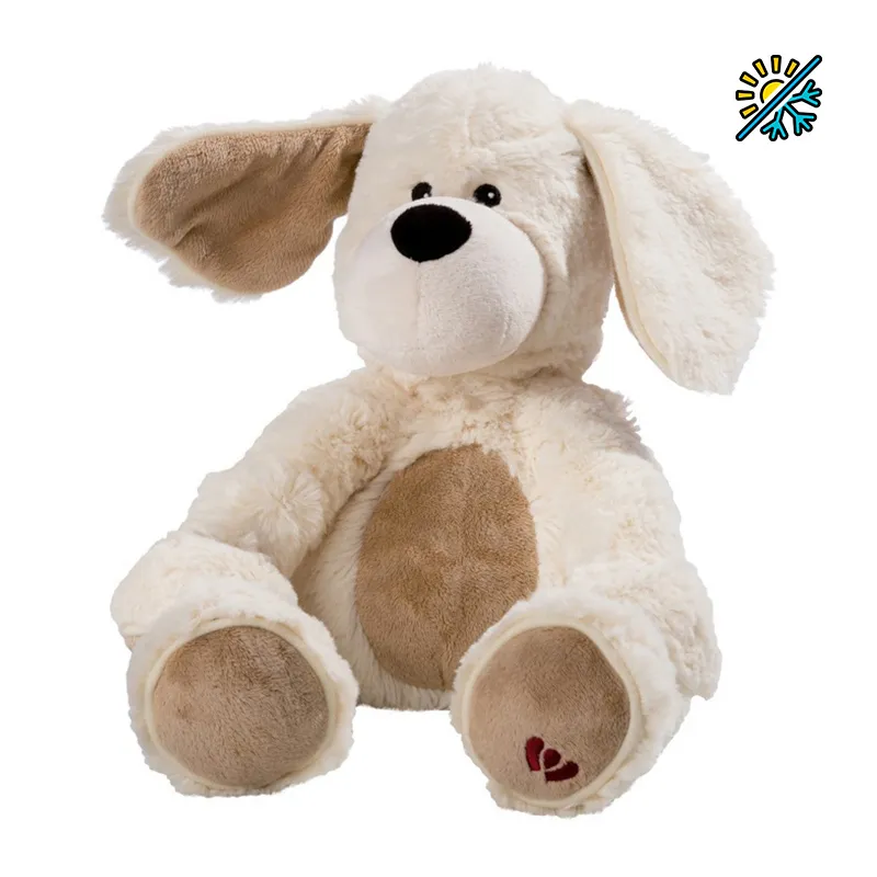 Peluche bouillotte Chien Blanc 33cm - 0m+-0