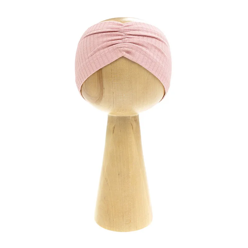 Headband fille Côtelé - Rose-1
