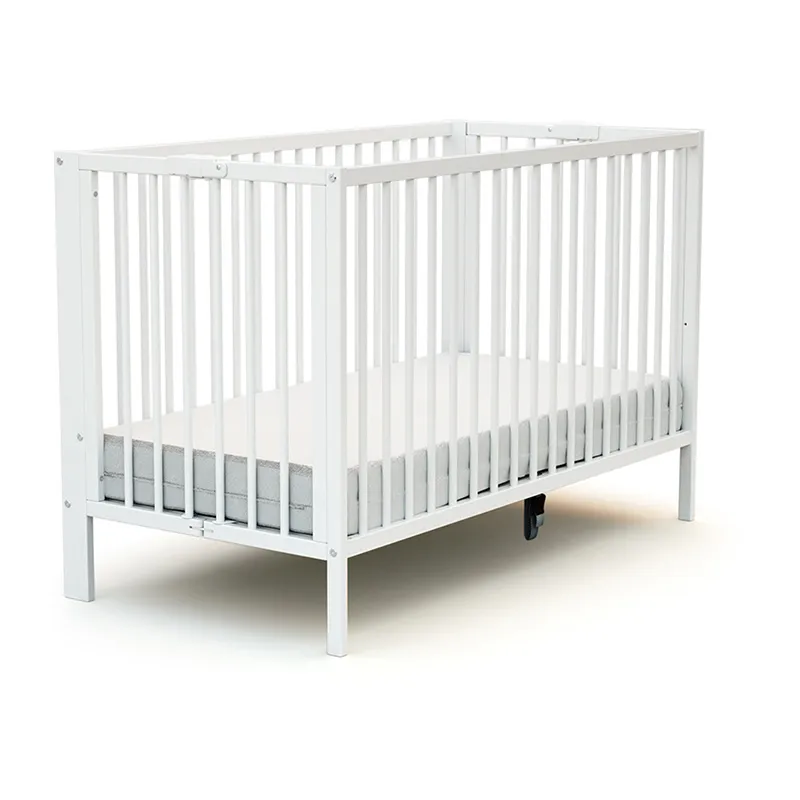Lit Bébé pliant Bois Essentiel Blanc - 60x120cm-0