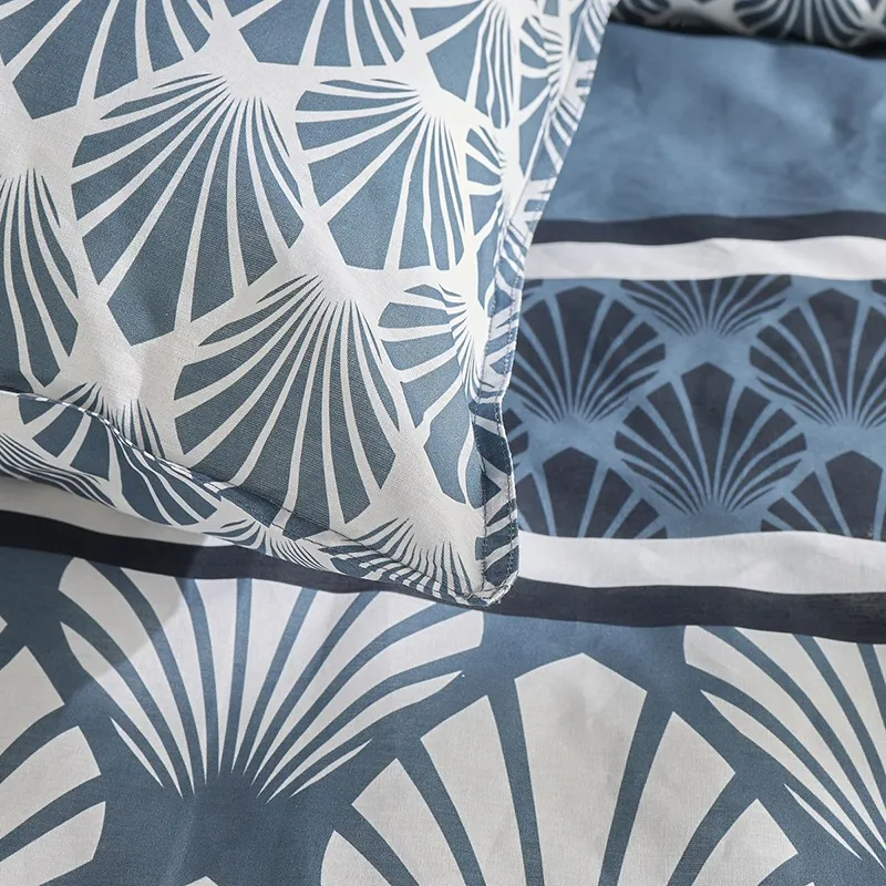 H. de Couette Coton Sunshine Graphique Bleu-2