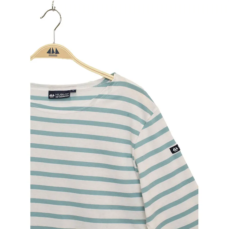 Marinière ML col bateau femme Pecheurf - Blanc/Mousse-1