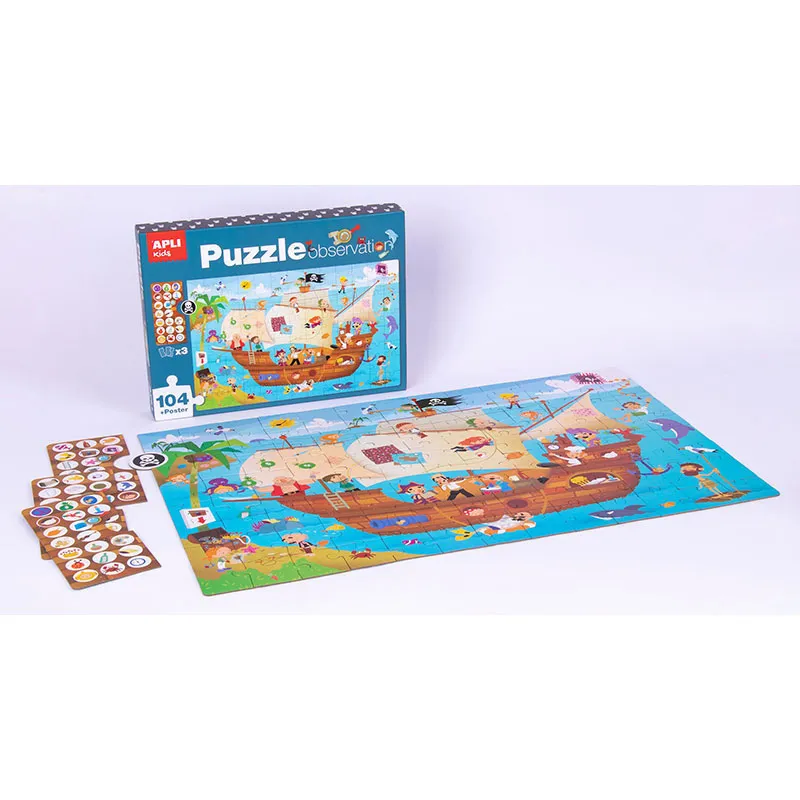 Puzzle Observation Bateau pirate 104pcs - 5+-1