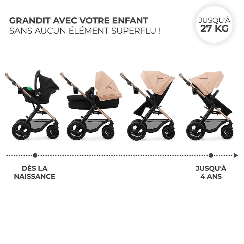 Poussette Moov 2 Air 4en1 Beige rosé - 0m+-16