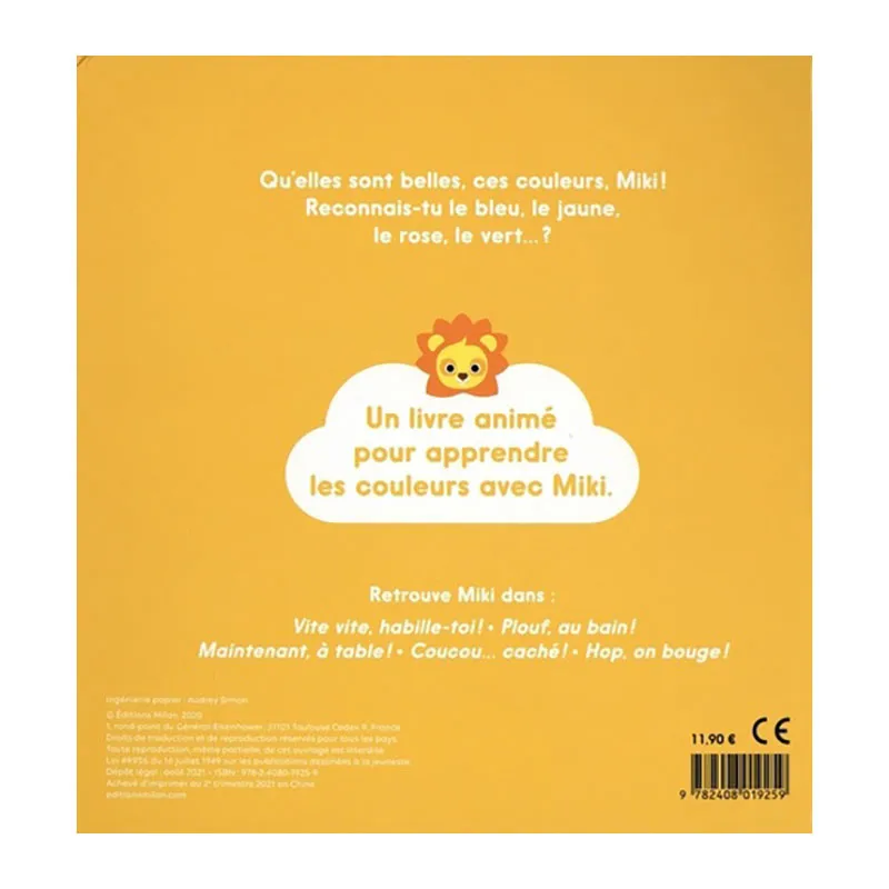 Livre animé Miki Oh, les belles couleurs ! - 0m+-1
