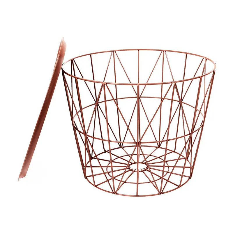 Table filaire Métal Terracotta - Ø50cm-3
