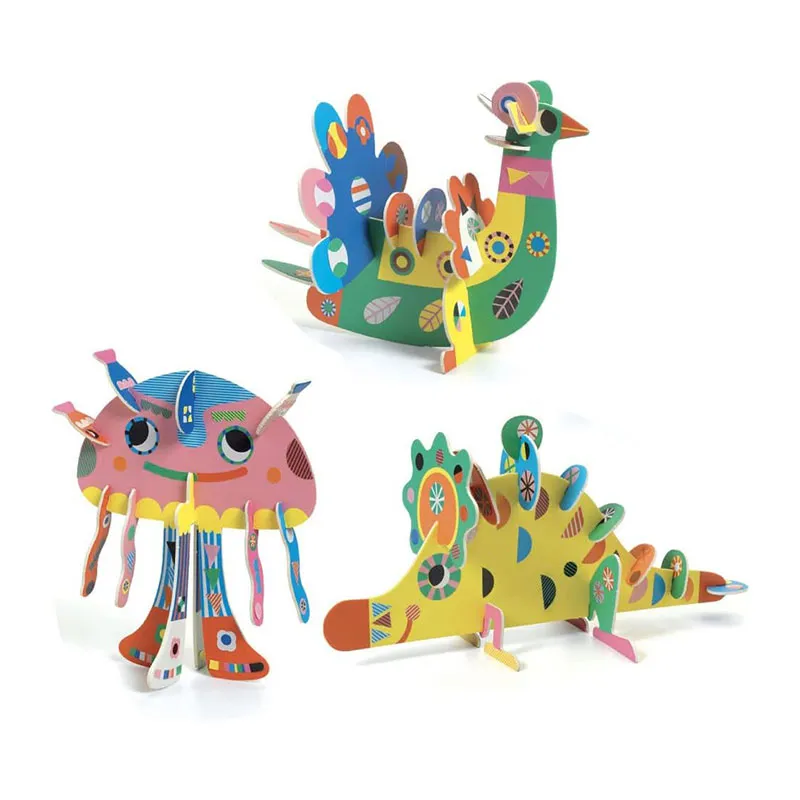 Kit assemblage 4 animaux 3D - 3+-0