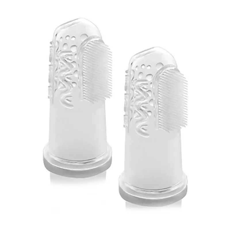 2 Brosses à dents-doigtier Silicone - 4m+-0