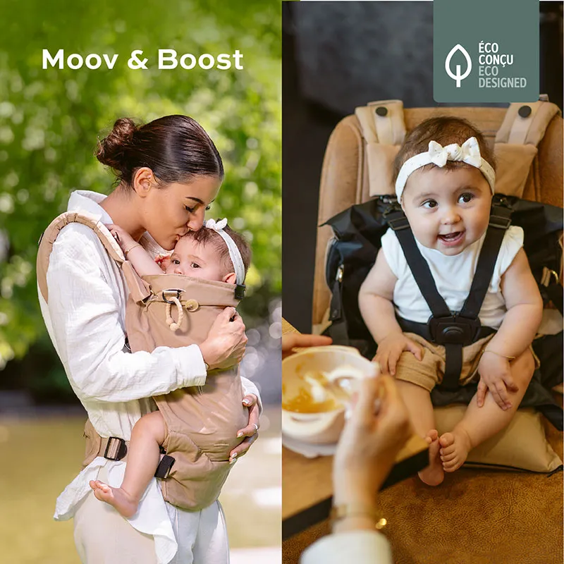 Porte-bébé évolutif Moov & Boost Beige - 0m+-6