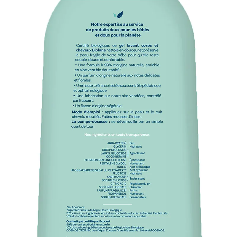 2 Gels Lavants Corps et Cheveux BIO - 2x500ml-2