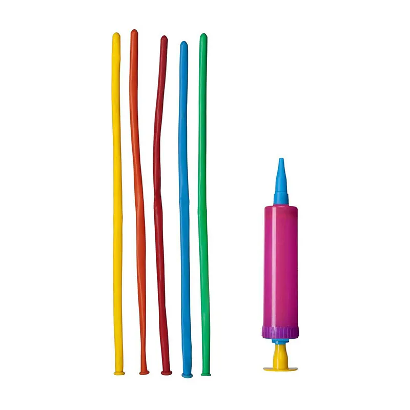 Ballon à modeler & sa pompe Aléat. - 15pcs-6