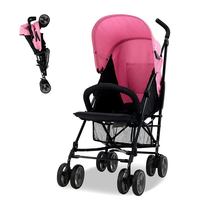 Poussette canne Trotter Plus Noir/Rose - 6m+-0