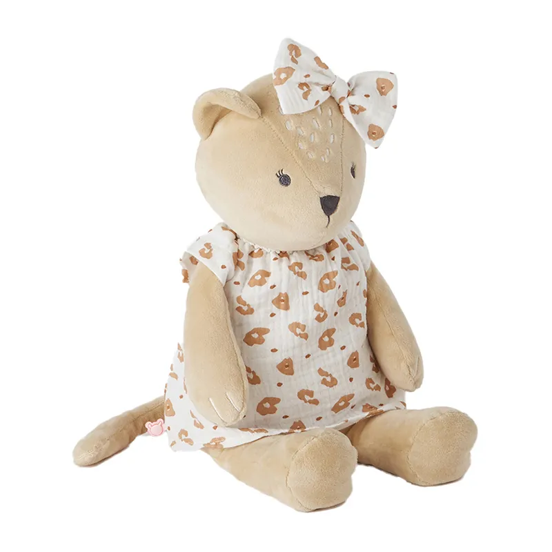 Peluche Medium Veloudoux B&K Beige - 40cm-0