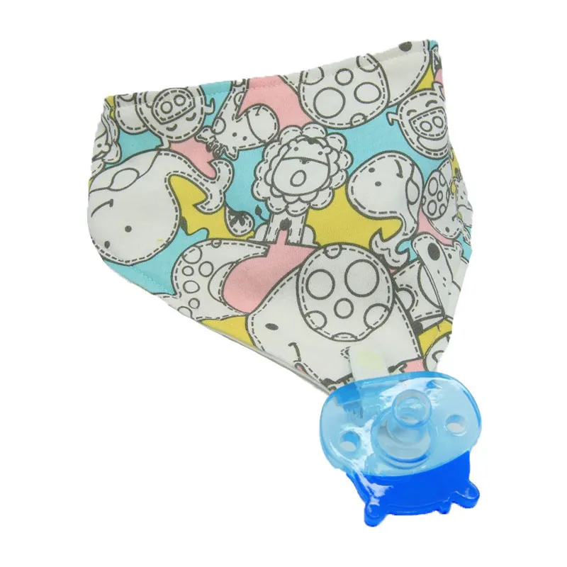 Bavoir Bandana Coton Bio + Sucette Lucas - 3m+-0