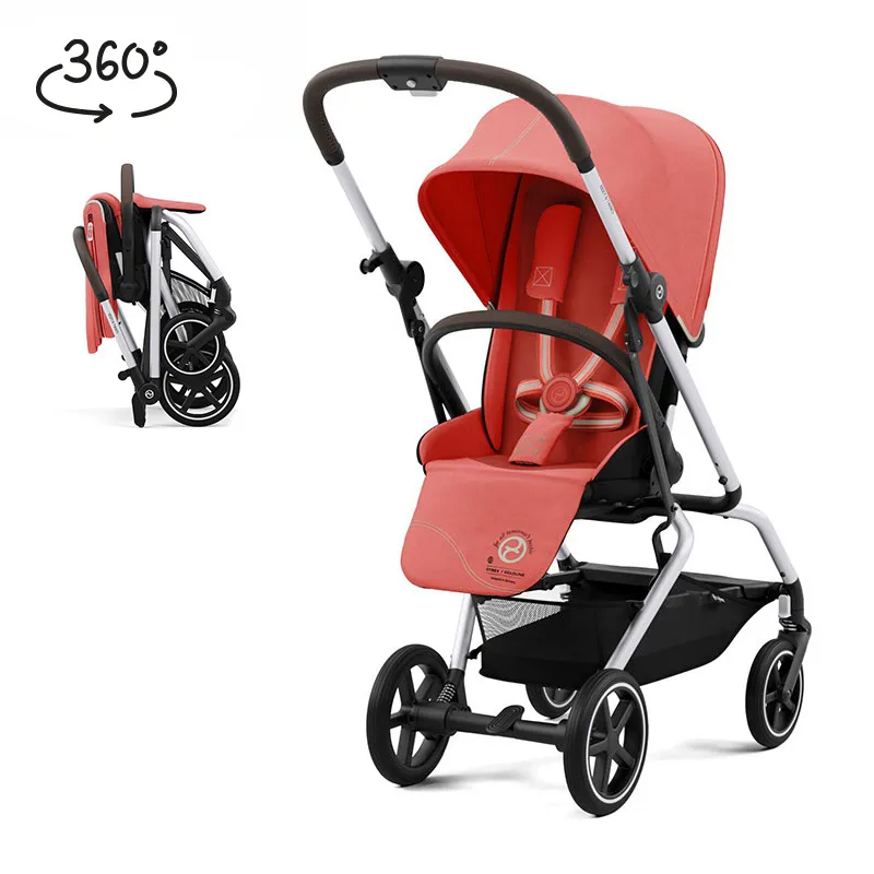 Poussette Compacte 360° Eezy S Twist+2 Hibiscus Red/Silver - 0m+-0