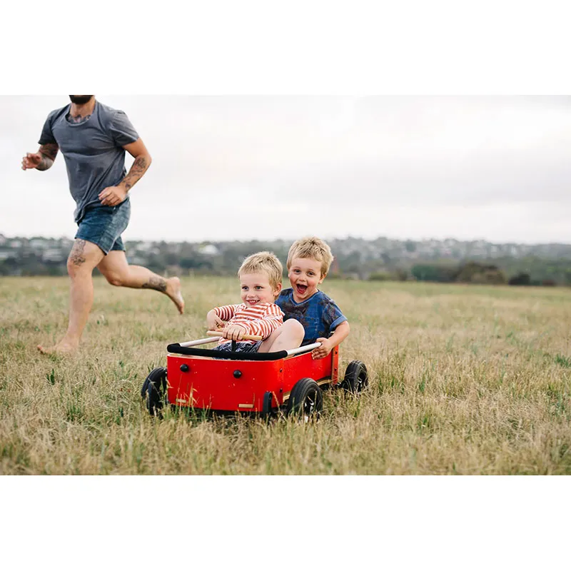 Chariot 3en1 Wagon Rouge - 12m+-4