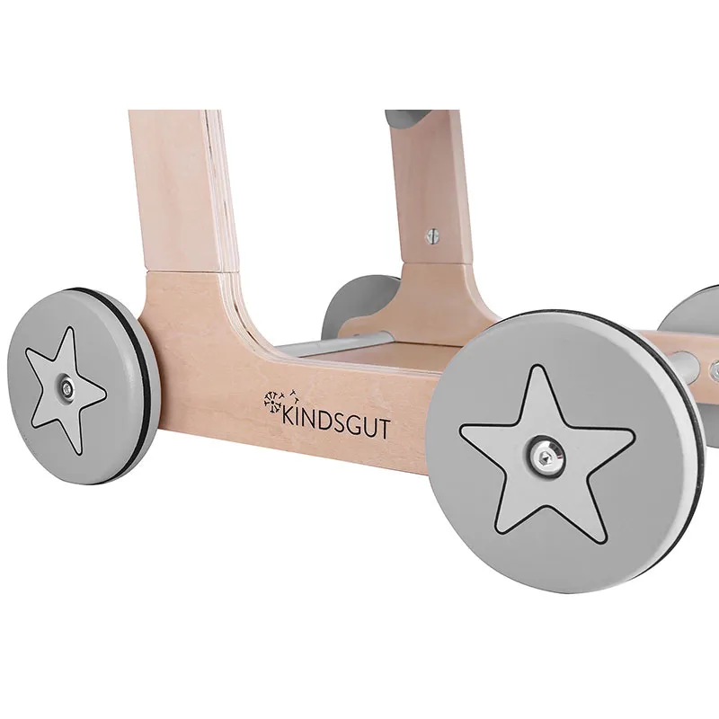 Chariot en Bois Gris - 18m+-4