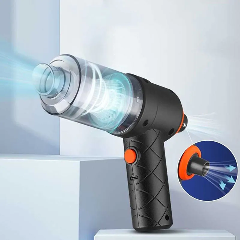 Mini aspirateur sans fil rechargeable 2en1 - Noir-11