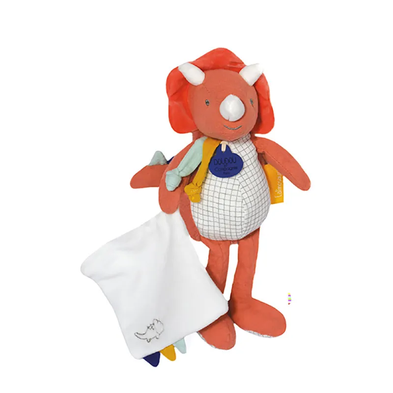 Doudou mouchoir Lou Les Calinosaures - 25cm-1