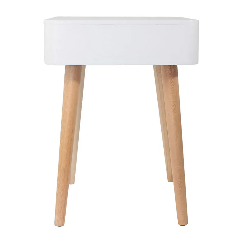 Table de chevet Blanc - 35x48cm-3