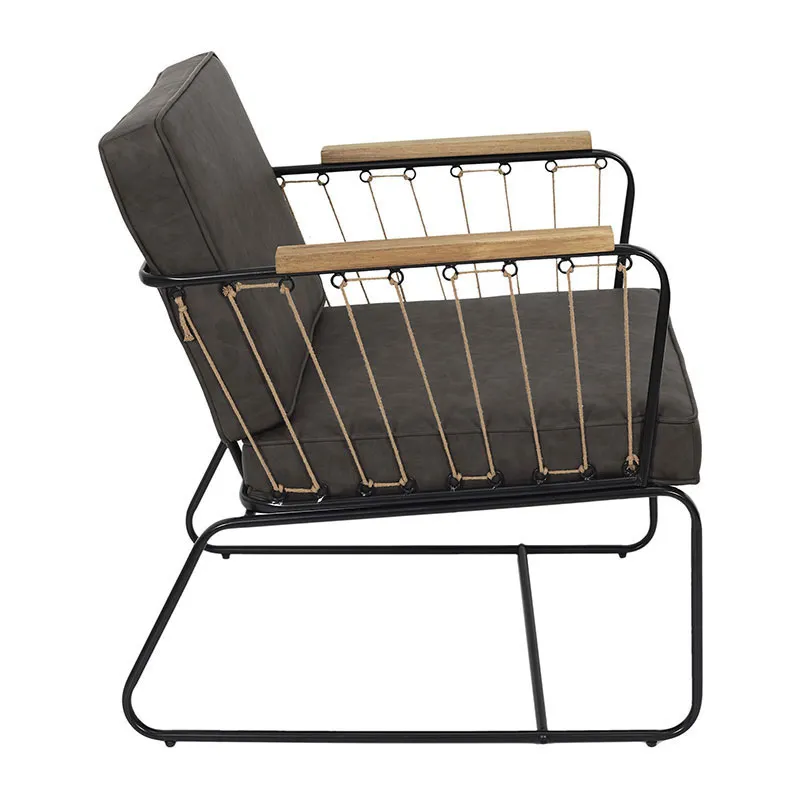 Fauteuil Benson Marron - 73x79cm-3