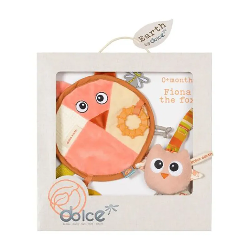 Doudou Fiona le Renard + Attache-tétine Olie Hibou - 0m+-9
