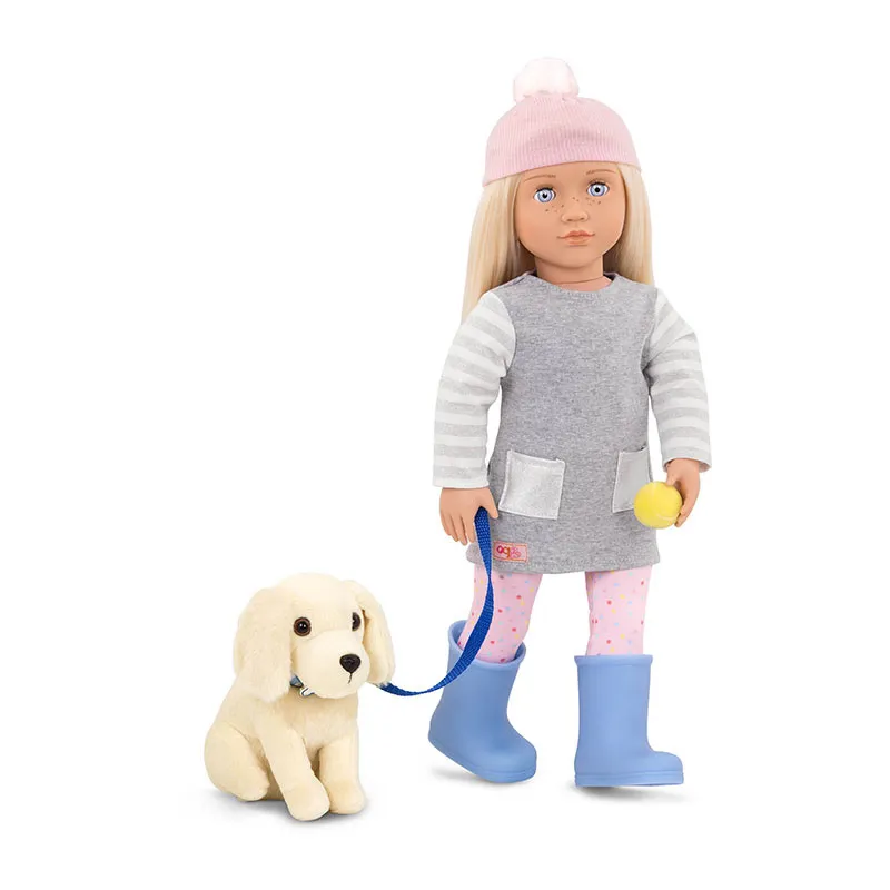Poupée Meagan avec chien - 46cm-0