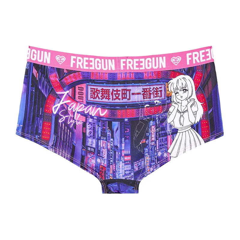 Shorty Fille Manga Neon - Violet-1