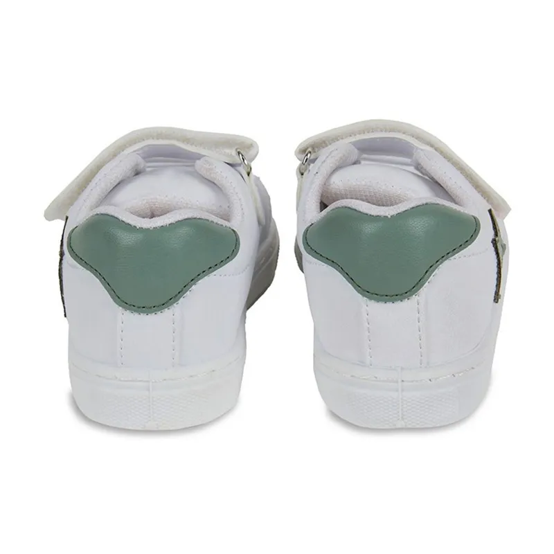 Baskets scratch + lacets Étoile - Blanc/Vert-4