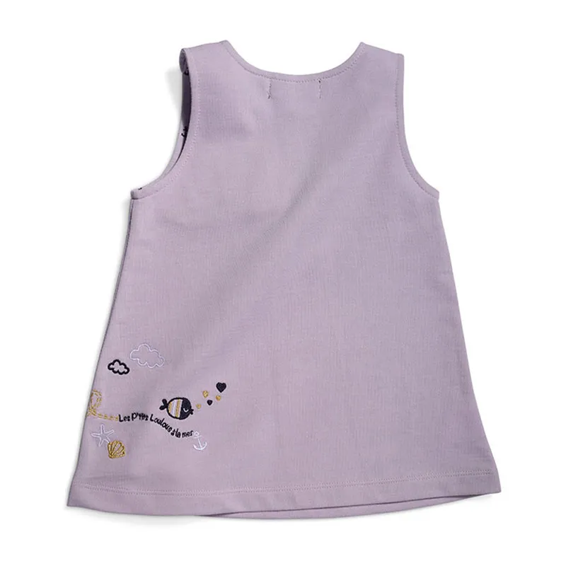 Robe sans manches Poche poitrine fille Melusinnelay - Glycine-0