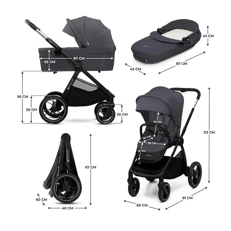 Poussette Compacte 2en1 Nea 2 Gris foncé - 0m+-15