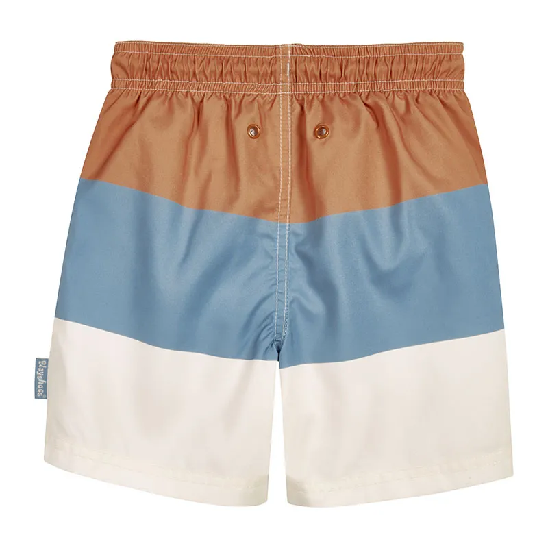 Short de bain Anti-UV - Color Block Navy-1